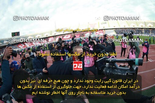 1922408, Tehran, Iran, لیگ برتر فوتبال ایران، Persian Gulf Cup، Week 23، Second Leg، Persepolis 1 v 1 Esteghlal on 2022/03/17 at Azadi Stadium