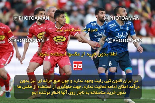 1922462, Tehran, Iran, لیگ برتر فوتبال ایران، Persian Gulf Cup، Week 23، Second Leg، Persepolis 1 v 1 Esteghlal on 2022/03/17 at Azadi Stadium
