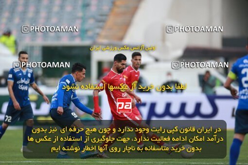 1922476, لیگ برتر فوتبال ایران، Persian Gulf Cup، Week 23، Second Leg، 2022/03/17، Tehran، Azadi Stadium، Persepolis 1 - ۱ Esteghlal