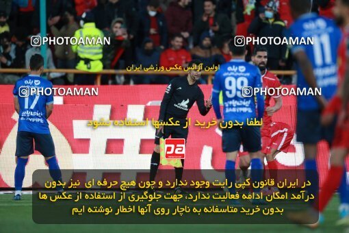 1922556, Tehran, Iran, لیگ برتر فوتبال ایران، Persian Gulf Cup، Week 23، Second Leg، Persepolis 1 v 1 Esteghlal on 2022/03/17 at Azadi Stadium