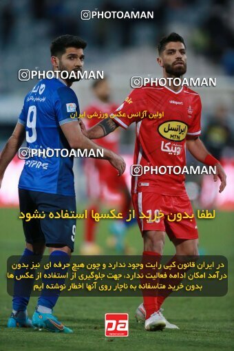 1922561, Tehran, Iran, لیگ برتر فوتبال ایران، Persian Gulf Cup، Week 23، Second Leg، Persepolis 1 v 1 Esteghlal on 2022/03/17 at Azadi Stadium
