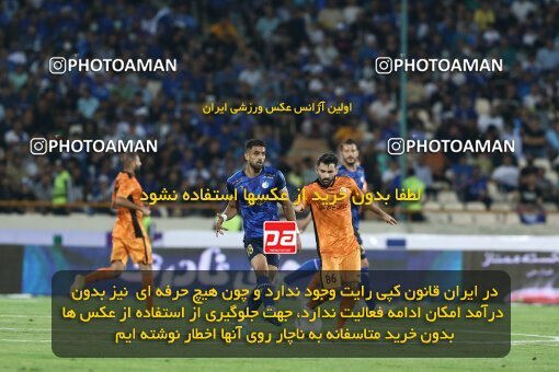 1911519, Tehran, Iran, لیگ برتر فوتبال ایران، Persian Gulf Cup، Week 3، First Leg، 2022/08/25، Esteghlal 1 - 0 Mes Kerman