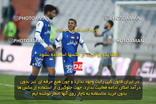 1980031, لیگ برتر فوتبال ایران، Persian Gulf Cup، Week 19، Second Leg، 2023/02/07، Tehran، Azadi Stadium، Esteghlal 3 - ۱ Naft M Soleyman