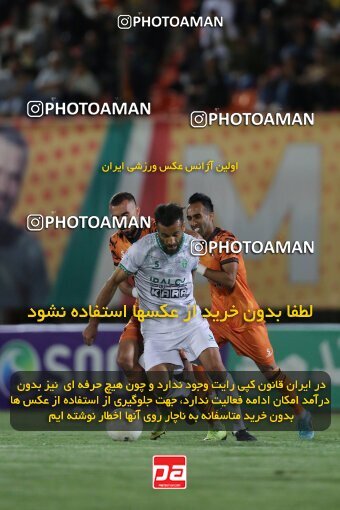 2043927, لیگ برتر فوتبال ایران، Persian Gulf Cup، Week 24، Second Leg، 2023/03/30، Kerman، Shahid Bahonar Stadium، Mes Kerman 1 - ۱ Aluminium Arak