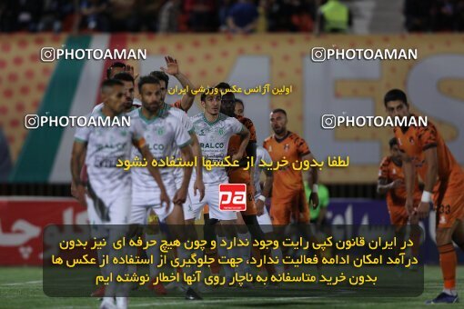 2043945, لیگ برتر فوتبال ایران، Persian Gulf Cup، Week 24، Second Leg، 2023/03/30، Kerman، Shahid Bahonar Stadium، Mes Kerman 1 - ۱ Aluminium Arak