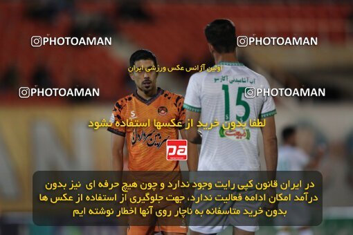 2043964, لیگ برتر فوتبال ایران، Persian Gulf Cup، Week 24، Second Leg، 2023/03/30، Kerman، Shahid Bahonar Stadium، Mes Kerman 1 - ۱ Aluminium Arak