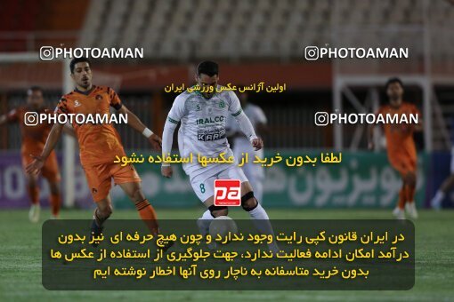 2043969, لیگ برتر فوتبال ایران، Persian Gulf Cup، Week 24، Second Leg، 2023/03/30، Kerman، Shahid Bahonar Stadium، Mes Kerman 1 - ۱ Aluminium Arak