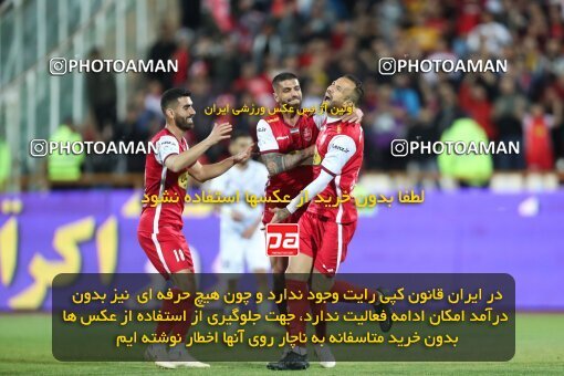 2084333, لیگ برتر فوتبال ایران، Persian Gulf Cup، Week 25، Second Leg، 2023/04/06، Tehran، Azadi Stadium، Persepolis 3 - 0 Malvan Bandar Anzali