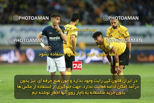 2037161, لیگ برتر فوتبال ایران، Persian Gulf Cup، Week 27، Second Leg، 2023/04/24، Isfahan، Naghsh-e Jahan Stadium، Sepahan 1 - ۱ Malvan Bandar Anzali