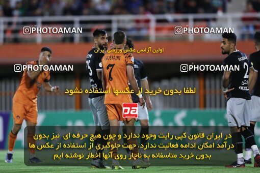 2042728, لیگ برتر فوتبال ایران، Persian Gulf Cup، Week 28، Second Leg، 2023/05/05، Kerman، Shahid Bahonar Stadium، Mes Kerman 1 - 3 Tractor Sazi