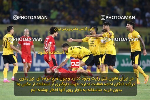 2074113, Iran pro league, 2023-2024، Persian Gulf Cup، Week 1، First Leg، 2023/08/10، Isfahan، Naghsh-e Jahan Stadium، Sepahan 3 - ۱ Tractor Sazi